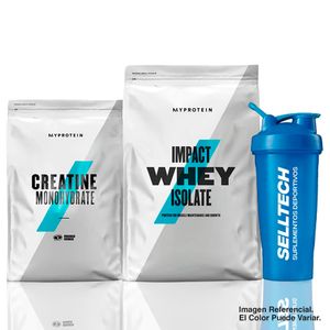 Pack Myprotein Impact Whey Isolate 2.5 kg Chocolate + Creatina Monohidratada 1kg + Shaker