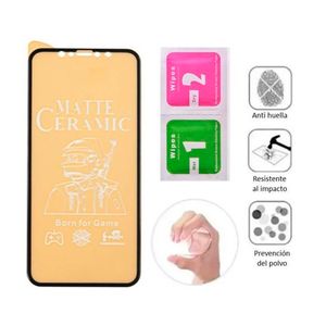 Mica Cerámica Mate para iPhone 13 Pegamento Completo