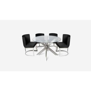 Juego de Comedor Vera - 6 Sillas - Acero Inoxidable