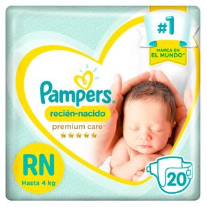 Recién Nacido Pampers Premium Care Talla RN 20 Unidades
