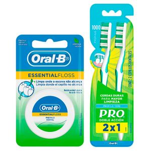 Pack Oral B Hilo Dental 50m + Cepillo Pro Doble Acción