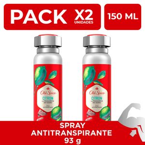 Citron Cedro Old Spice Spray Antitranspirante 150ml PackX2