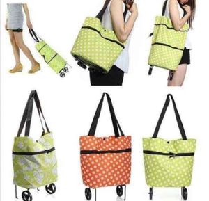 Bolso Plegable con Ruedas para Compras