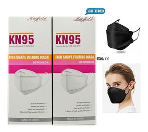 Mascarilla Mayfield Kn95 Fish Shape Negra (20 Unidades)