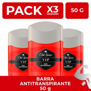 VIP Antitranspirante en Barra Old Spice 50g PackX3