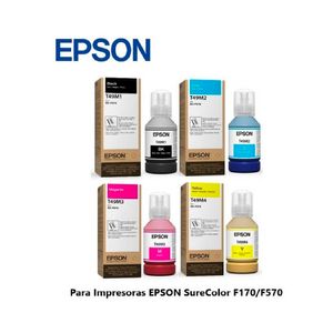 Pack Tinta Epson Sublimación T49M Original Para SureColor F170 F570