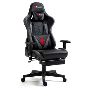 Silla Gamer Dreizt Apolo Series Plomo Pro 180° Reclinable Alta Calidad Con Posapies