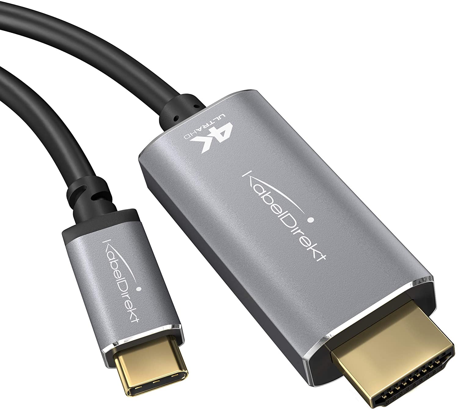 KabelDirekt Adaptador USBC a HDMI y cable hasta 4K/2160p a 60Hz