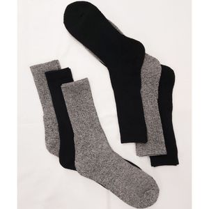 Medias Madison Pack X6 Gruesas Negro01 Hombre