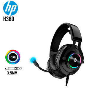 Audifono GAMER HP H360 con iluminación RGB - Negro