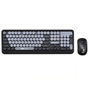 Kit Teclado y Mouse Inalámbrico Animado  Negro