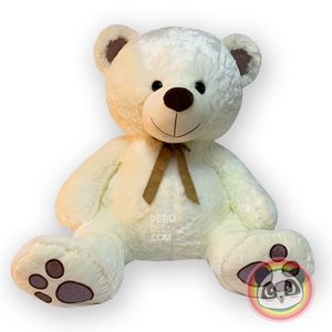 Peluche Tierno Oso Huellitas Blanco