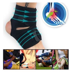 Tobillera Ajustable Regulable de Neopreno Lesion Tobillo Negro 8212