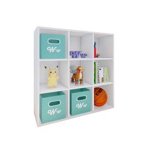 Organizador Juguetero Montessori Wonder Wood Muebleria de 9 Compartimientos Melamina Blanca