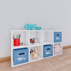 Organizador Juguetero Montessori Wonder Wood Muebleria de 8 Compartimientos Melamina Blanca