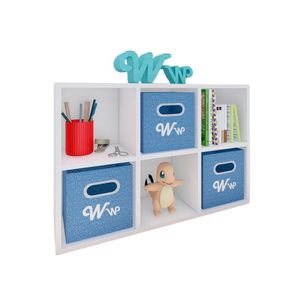 Organizador Juguetero Montessori Wonder Wood Muebleria de 6 Compartimientos Melamina Blanca