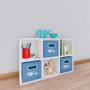 Organizador Juguetero Montessori Wonder Wood Muebleria de 6 Compartimientos Melamina Blanca