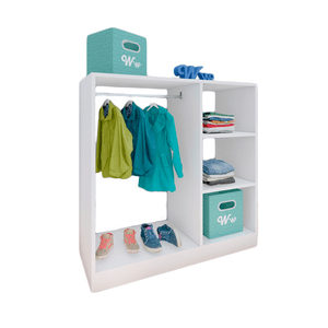 Closet Montessori Wonder Wood Muebleria de 3 Compartimientos Melamina Blanca