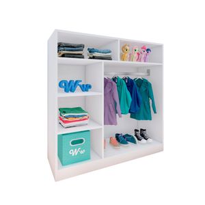 Closet Montessori Wonder Wood Muebleria de 5 Compartimientos Melamina Blanca