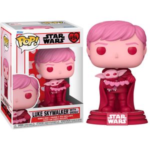 Funko Pop Star Wars Mandalorian Luke Skywalker with Baby Yoda Grogu (Love)