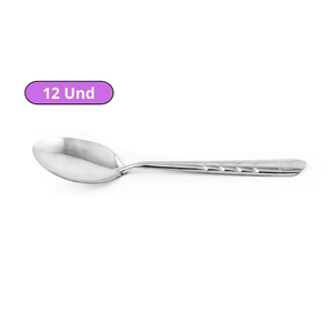 Cuchara de Mesa Facusa de Acero Inoxidable  x 12 Und