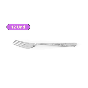 Tenedor de Mesa Facusa de Acero Inoxidable x 12 Und