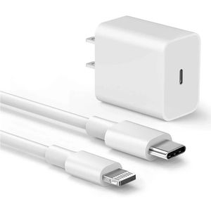 Cargador para Apple de 20W + Cable Lightning iPhone iPad 1m