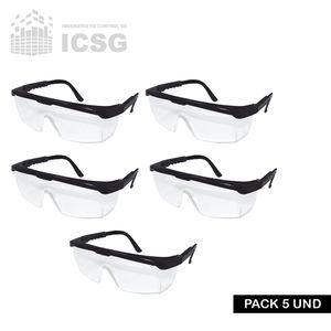 Lentes de Seguridad Industrial Nitro Pack x5 unidades + regalo