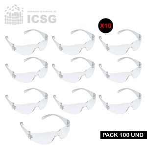 Lentes de Seguridad sport Transparente Pack x100 unidades