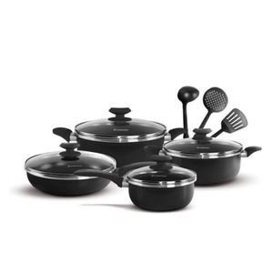 Set De Ollas Antiadherentes Finezza FZ-1625T-2 Negro