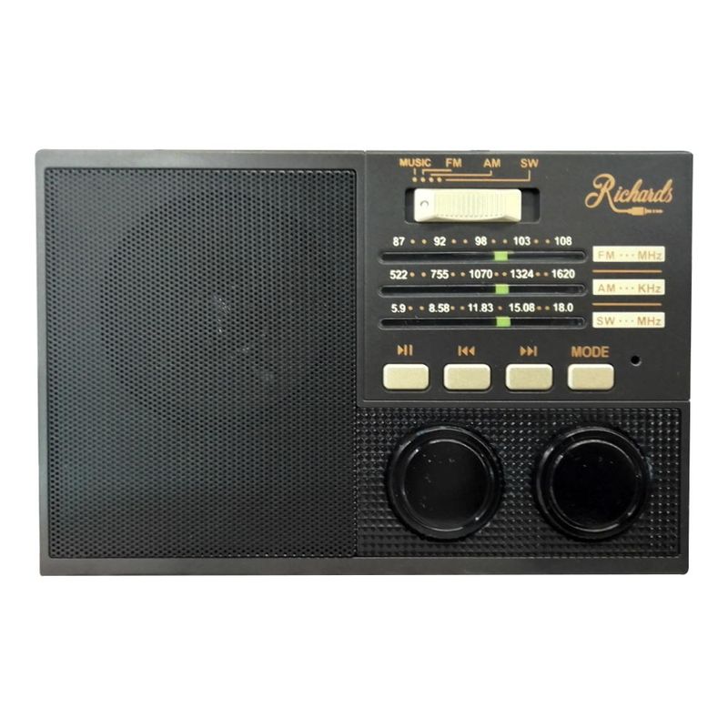 Radio Solar Portatil Bluetooth + Radio + Linterna + Recargab