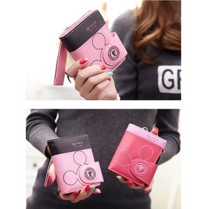 Billetera Mujer Cuero Mickey Mouse Rosado