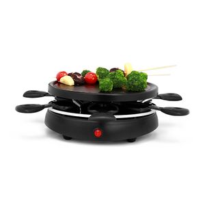 Racletera eléctrica Negra 6 Ptos Holstein