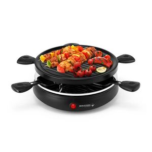 Racletera eléctrica Negra 6 Ptos Holstein