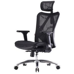 Silla Giratoria Ergonómica Decorplas Qatar Black con Brazos Regulables 3D Color Negro