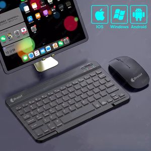 Kit Teclado Y Mouse Inalámbrico Bluetooth Multidipositivo Dreizt DT100 Negro