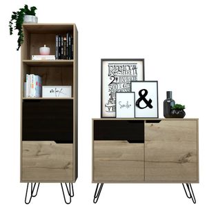 Buffet + Librero Audra - Duna / Wengue