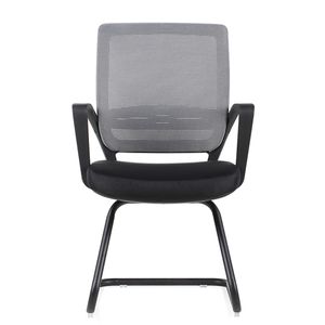 Silla Fija Tipo Trineo Decorplas Orlando E con Brazos Fijos de Metal Color Negro