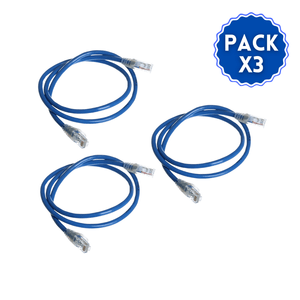 Cable De Red Internet X3 Unid Cat-5 / 1.5 Metros