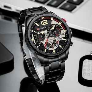 Reloj Lujo CURREN 8395 Negro Cronógrafos