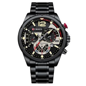 Reloj Lujo CURREN 8395 Negro Cronógrafos