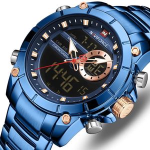 Reloj Hombre NAVIFORCE 9163 Azul Dual Timer Cuarzo