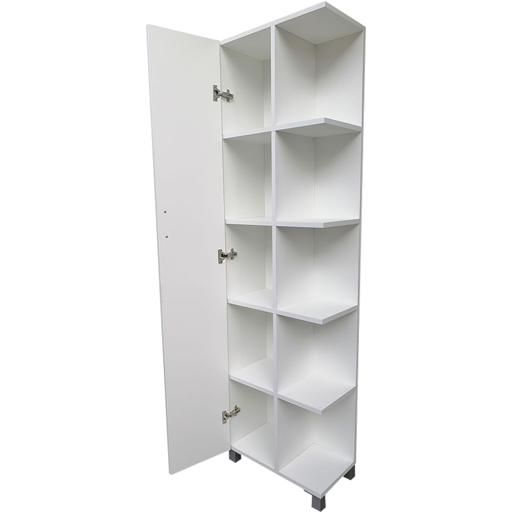 Espacios y Muebles Bariloche - MUEBLE ORGANIZADOR PARA BAÑO Este  organizador para baño fue realizado en Placa MDF de Melamina Blanca de 18mm  con bordes de PVC de 2mm, de alta resistencia.