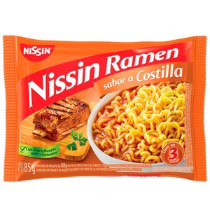 Sopa Ramen NISSIN Sabor a Costilla Bolsa 85g