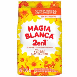 Detergente en Polvo MAGIA BLANCA Floral Bolsa 780g