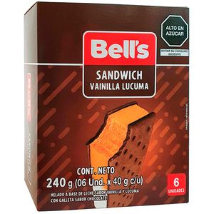 Sandwich Vainilla y Lúcuma BELL'S Paquete 6un