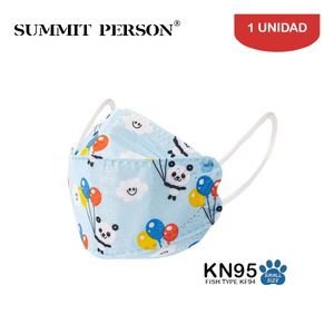 Mascarilla KN95 Summit Person Fish Type Niño Diseño Osos 1 Unidad