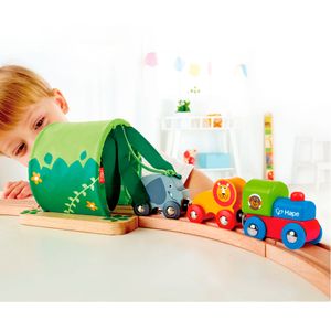 Juego Viaje en Tren por la Selva Hape E3800 de Madera