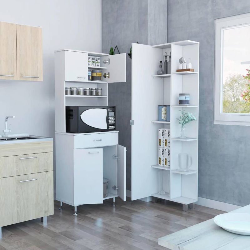 Combo Kitchen 11 Mueble Microondas + Optimizador - Blanco - Muebles De  Cocina
