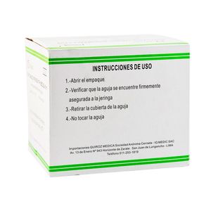 Jeringa Descartable 5cc + Aguja#21 - Caja 100 UN